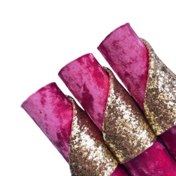 Tramo Vinil Doble Cara Escarchado- Terciopelo Fresa