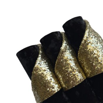 Tramo Vinil Doble Cara Escarchado- Terciopelo Negro