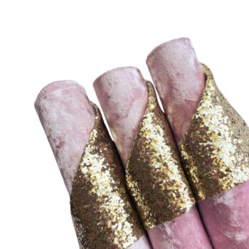 Tramo Vinil Doble Cara Escarchado- Terciopelo Rosa bebé