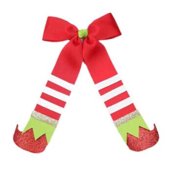 Moño duende navideño Rojo y Blanco