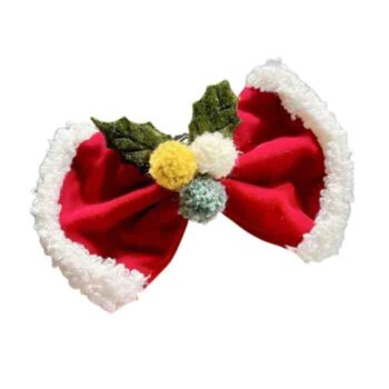 Moño Mamá Claus con Muérdago