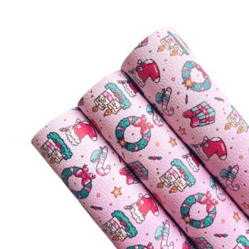 Tramo Jelly Estampado Navidad Rosa