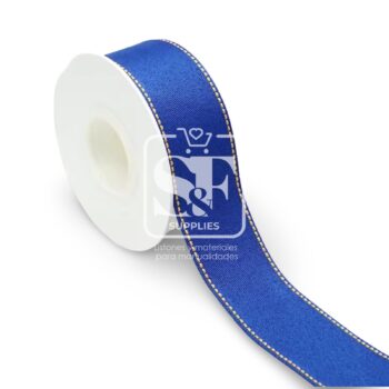 Yarda Listón de Tela Denim 3.8cm Azul