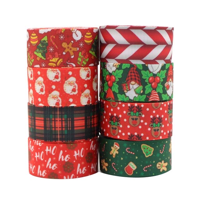 Paquete con 8 yardas de Listón 2.5cm Rojo Navidad