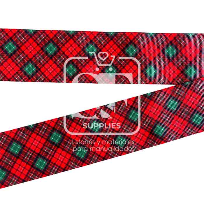 Yarda de Listón Estampado 3.8 Patrones Navideños