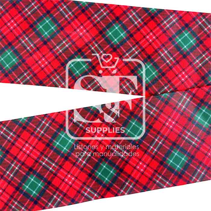 Yarda de Listón Estampado 7.5cm Patrones Navideños
