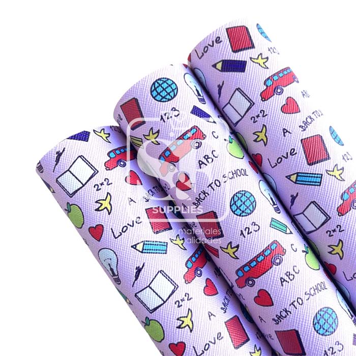 Tramo Vinil Collage Escolar Rosa Lila