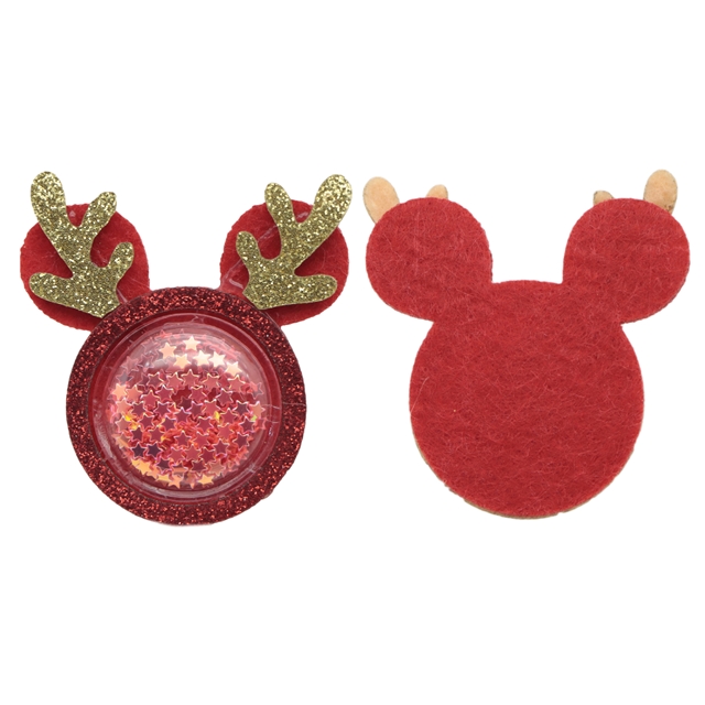 Shaker Rojo Mickey cuernos navideños Pequeño