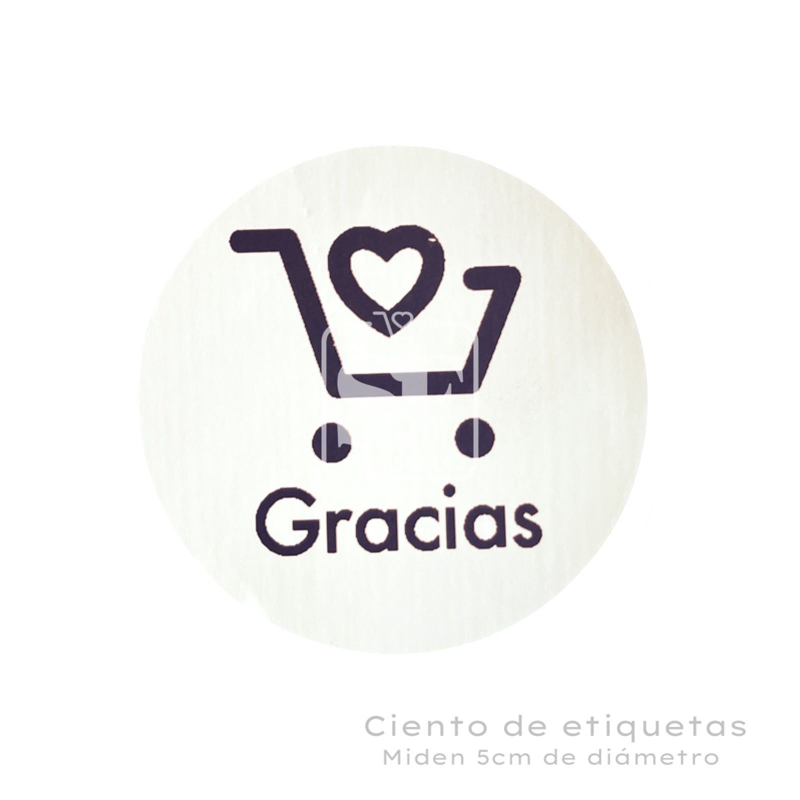 Ciento de Etiquetas Redondas Personalizadas Blancas