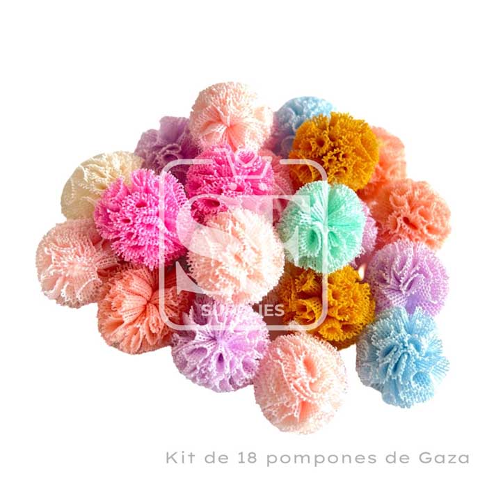 Kit de 18 pompones de Gaza