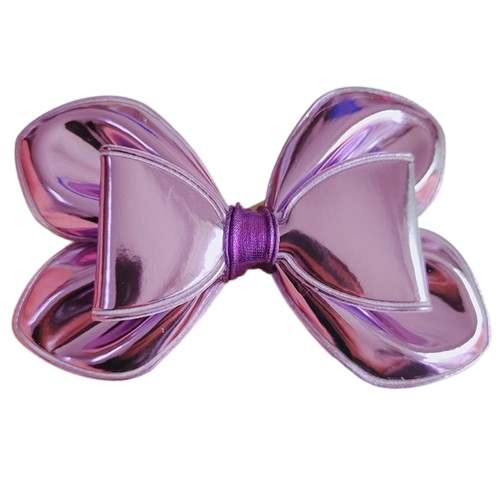 Moño de Vinil Espejo Morado