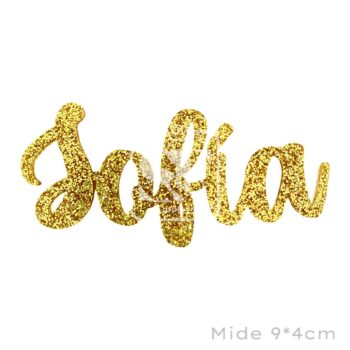 Nombre Acrílico Glitter Letra Carta