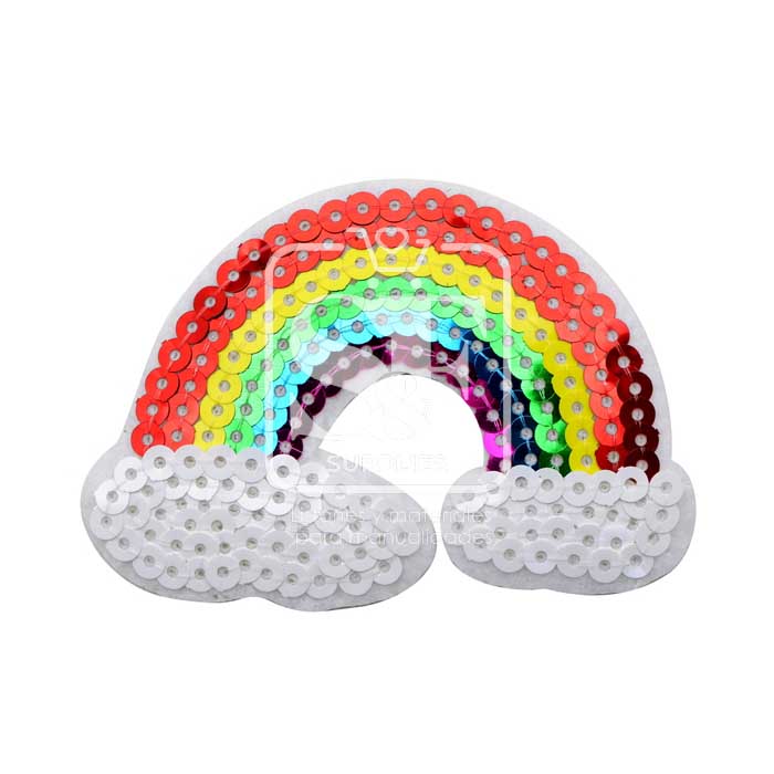 Kit de 5 Parches Arcoiris de Lentejuela