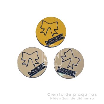 Ciento de Plaquitas de Acrílico Grabado Negro