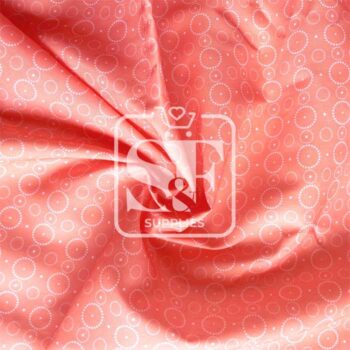 Tramo Tela de Algodón Melón Círculos Punteados