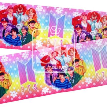 Yarda de Listón Estampado 7.5cm BTS