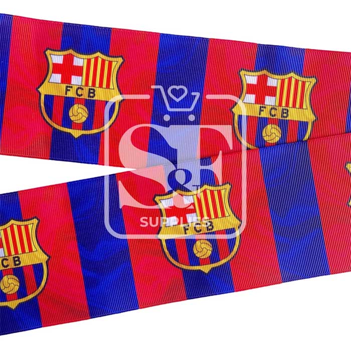 Yarda de Listón Estampado 7.5cm Barcelona