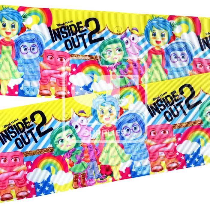 Yarda de Listón Estampado 7.5cm Inside Out Abrigados