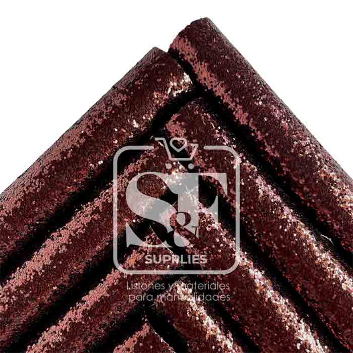 Tramo de Vinil Escarchado Café