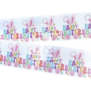 Yarda Estampado 3.8cm Happy Easter Orejitas
