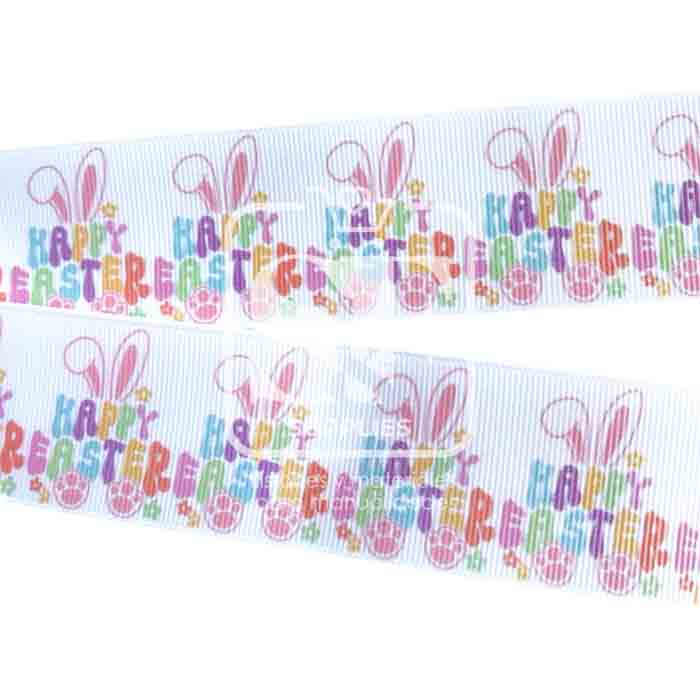 Yarda Estampado 3.8cm Happy Easter Orejitas