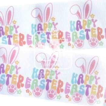 Yarda Estampado 7.5cm Happy Easter Orejitas
