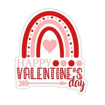 Resina Plana Arcoiris Happy Valentines