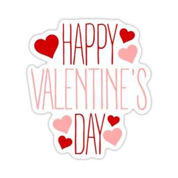 Resina Plana Happy Valentine´s Day Blanco