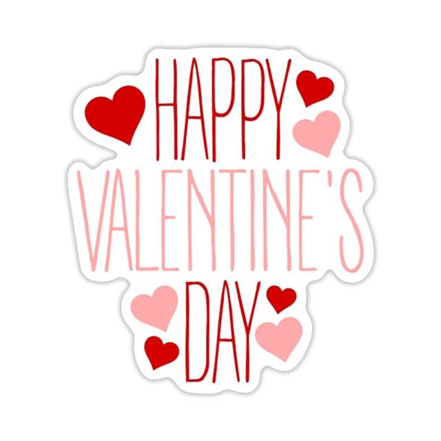 Resina Plana Happy Valentine´s Day Blanco