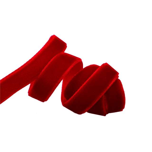 Yarda de Listón Terciopelo 1cm Rojo