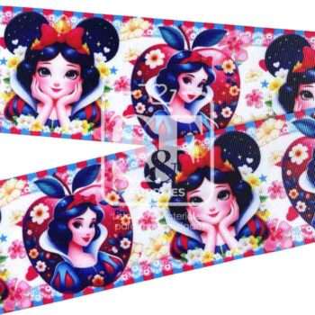 Yarda de Listón Estampado 7.5cm Blancanieves