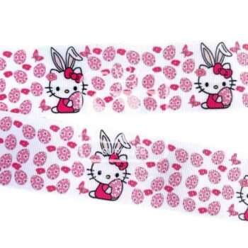 Yarda Estampado 3.8cm Kitty Huevos de Pascua