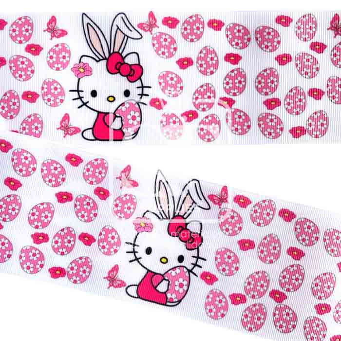 Yarda Estampado 7.5cm Kitty Huevos de Pascua