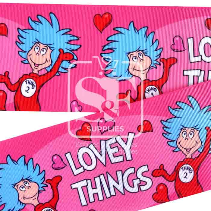 Yarda de Listón Estampado 7.5cm Lovey Things