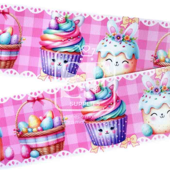 Yarda Estampado 7.5cm Picnic de Pascua