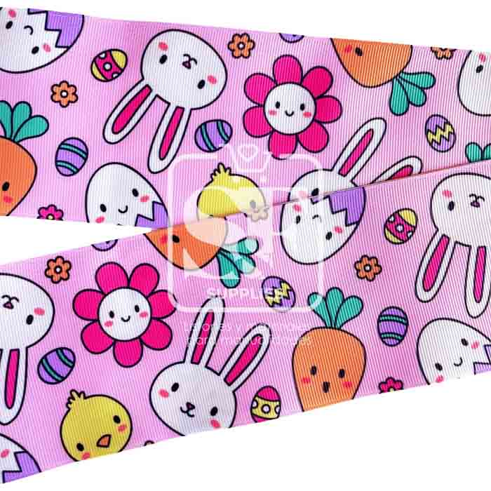 Yarda Estampado 7.5cm Collage Pascua