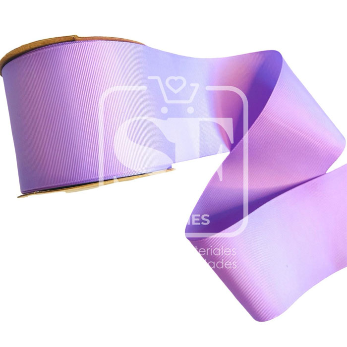 Rollo de Listón 7.5cm Acordonado Lila