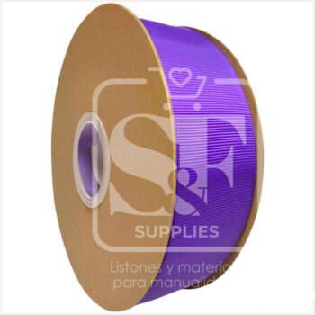 Rollo de Listón 3.8cm Acordonado Morado
