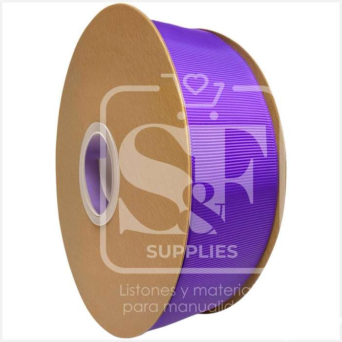 Rollo de Listón 3.8cm Acordonado Morado
