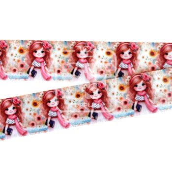 Yarda de Listón Estampado 3.8cm Biblia en Mano