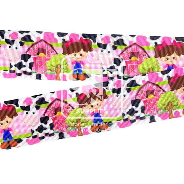 Yarda de Estampado 3.8cm Vaca Lola