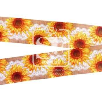 Yarda de Estampado 3.8cm Girasoles