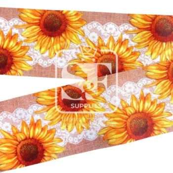 Yarda Estampado 7.5cm Girasoles