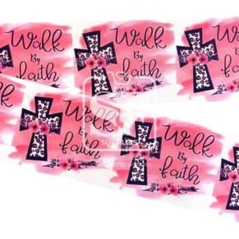 Yarda Estampado 7.5cm Walk by Faith