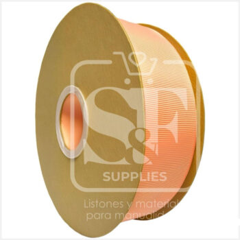 Rollo de Listón 3.8cm Acordonado Salmón