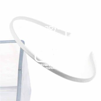 Diadema Metálica Forrada de Satín Blanco