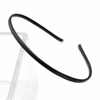 Diadema Metálica Forrada de Satín Negro