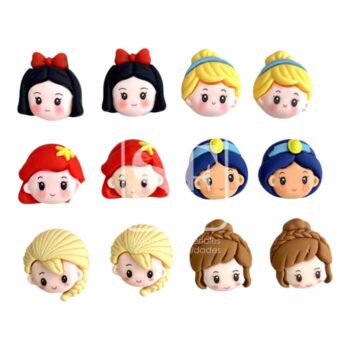 Kit de 12 Rostros de Princesas 3D