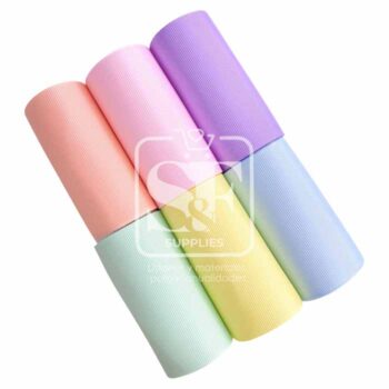 Paquete 6 Yardas de Listones Pastel 7.5cm