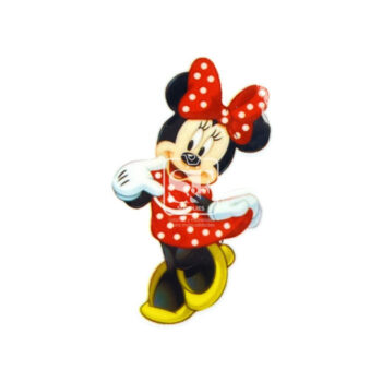 Resina Plana Minnie Vestido Rojo